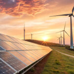 Sustainable,Energy,Park,With,Long,Rows,Of,Solar,Panels,In
